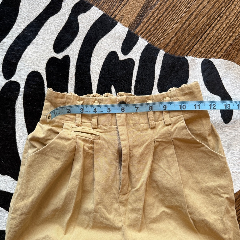 Khaki Paper Bag Pants - Picture 2 of 8